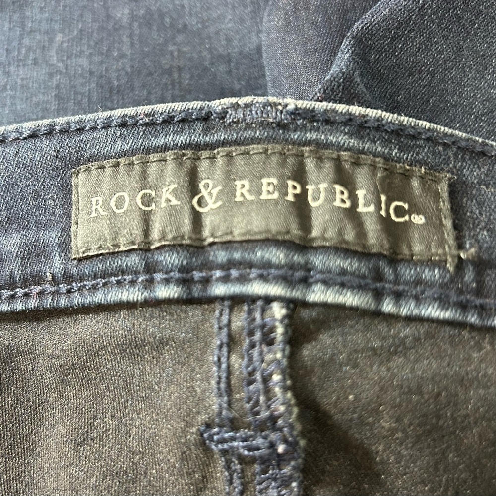 Rock & Republic Women's Jeans Denim Stretch Straight Leg Size 14 - Picture 2 of 10